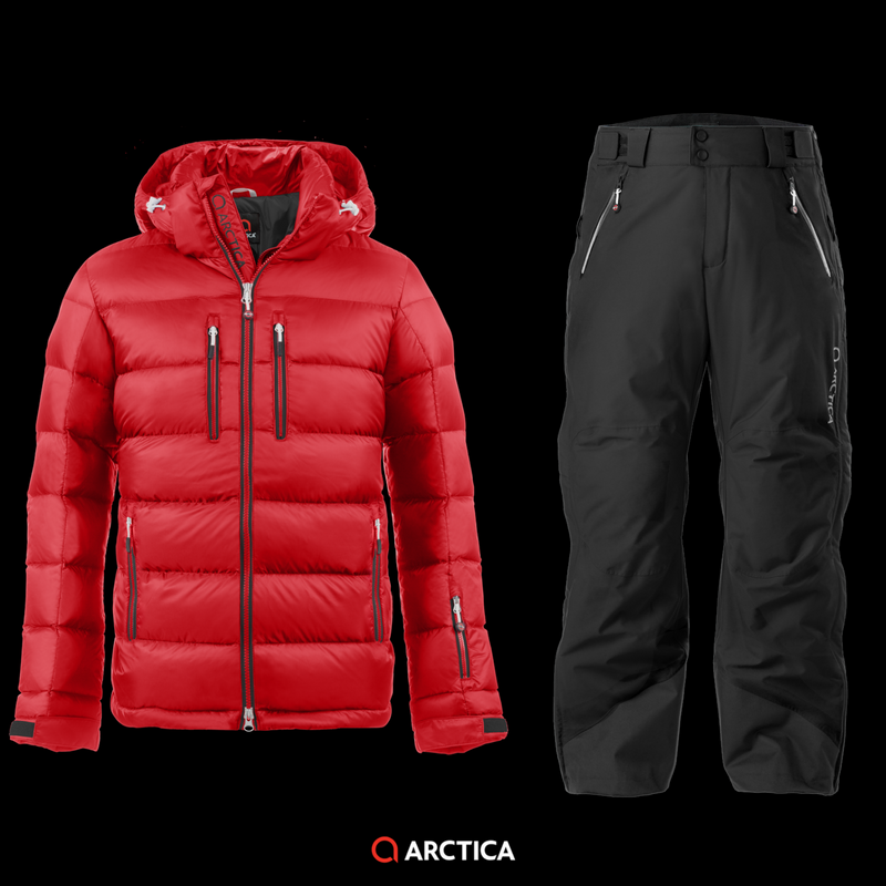 Arctica Classic Down Jacket Red 2.0 Pants Black