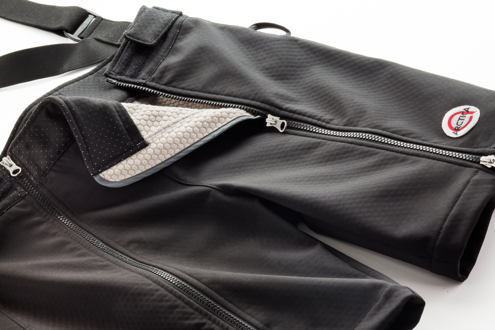 The Arctica Black Kat Training Shorts featuring our proprietary Flexshell softshell fabric