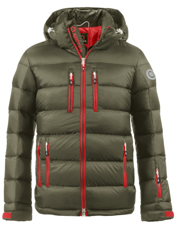 Men's Classic Down Packet - OD/Deep Red, Small on Arctica