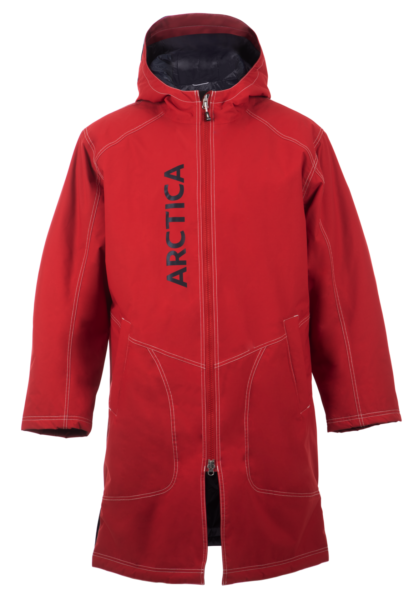 A Team Warm Up Coat Red Front