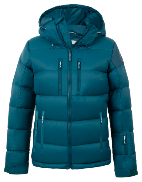 Womens Classic Down Packet 2.0 Ski Jacket Petrol Front