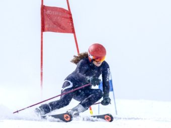 girl racing in Arctica Race Suit powered by NEXGEN