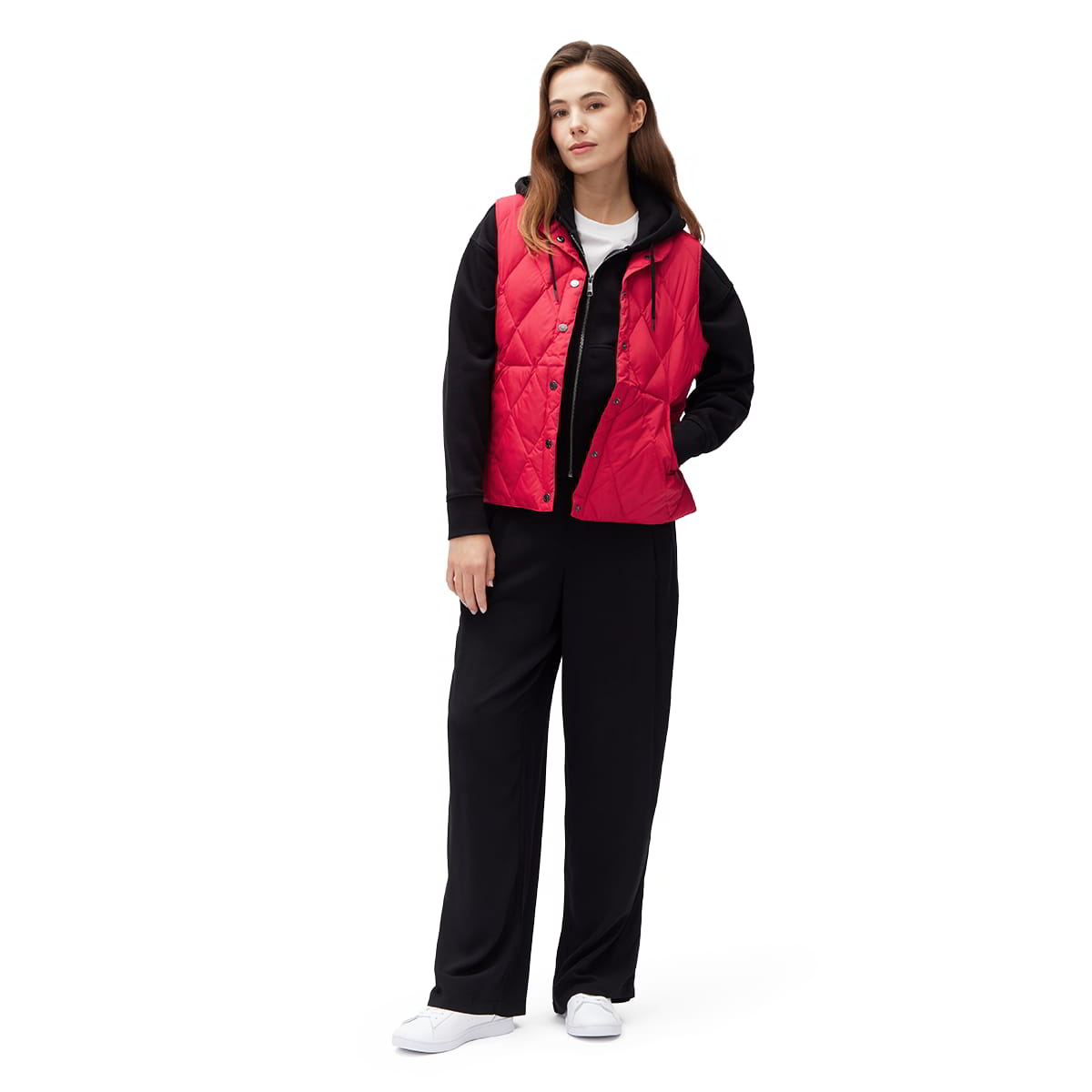   ARCTIC PROGRAM ダウンベスト L レッド Women's A-Line Vest - Arctica
