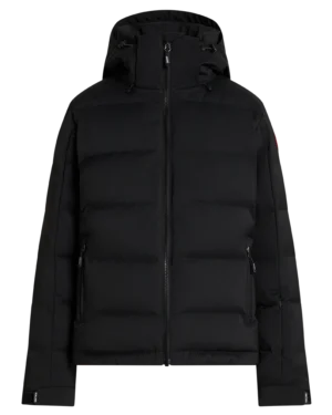 Front view of the Arctica Women’s 416 Classic Down Jacket in Black with the hood down.