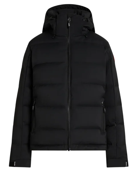 Front view of the Arctica Women’s 416 Classic Down Jacket in Black with the hood down.