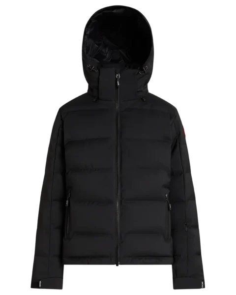 Front view of the Arctica Women’s 416 Classic Down Jacket in Black with the hood up.