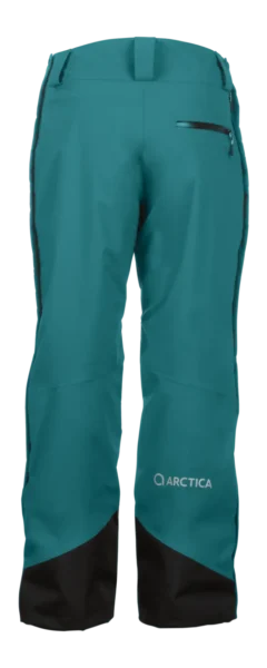 Back view of the Arctica Side Zip Ski Pants 2.0 in Balsam showing the zip back pocket and leg logo.