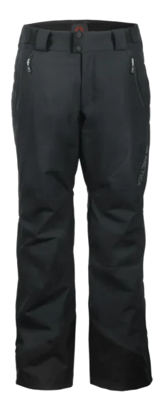 Front view of the Arctica Side Zip Ski Pants 2.0 in Black with zip hand pockets and black scuff guards.