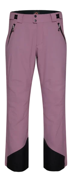 Front view of the Arctica Side Zip Ski Pants 2.0 in Quartz with zip hand pockets and black scuff guards.