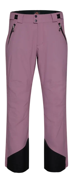 Front view of the Arctica Side Zip Ski Pants 2.0 in Quartz with zip hand pockets and black scuff guards.