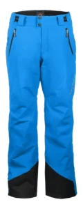 Front view of the Arctica Side Zip Ski Pants 2.0 in Royal with zip hand pockets and black scuff guards.