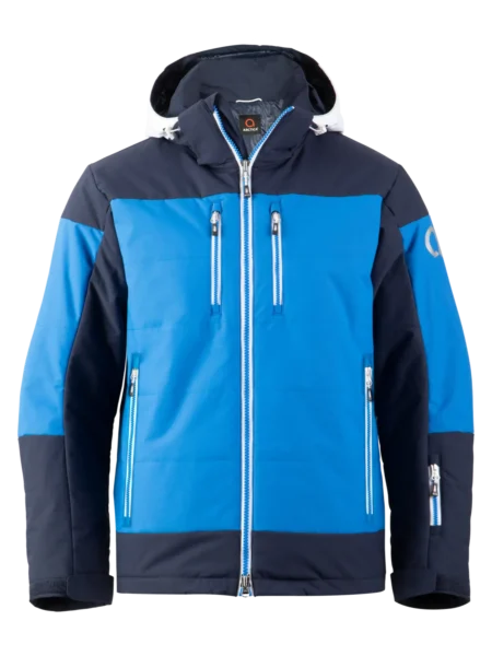 Front view of the Arctica Adult Sonic Ski Jacket in Midnight with the hood down.
