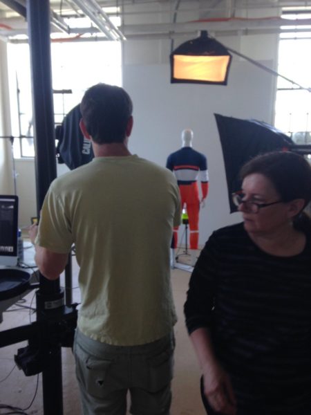 Behind the scenes at a product photo shoot for the Arctica website.