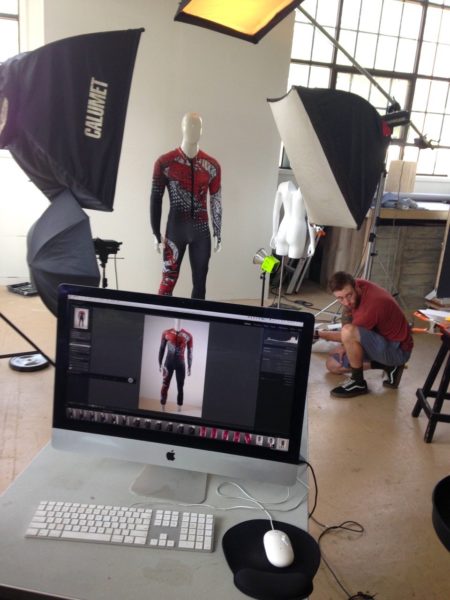 Behind the scenes at a product photo shoot for the Arctica website.