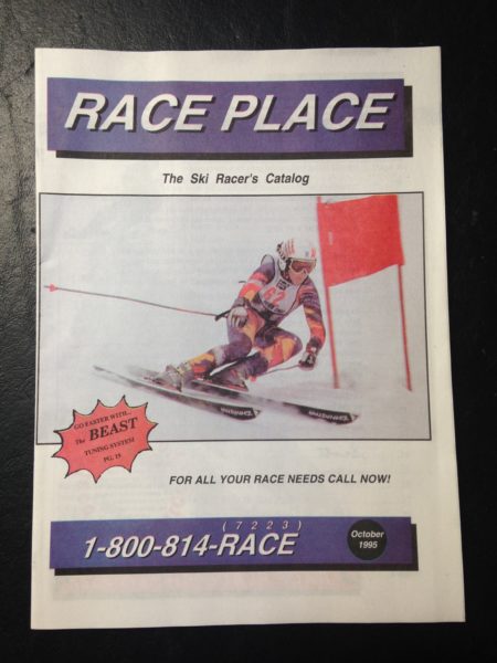 An early Race Place catalog dated October 1995.