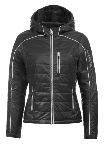 The women's Speed Freak Jacket is not just a men's ski jacket made smaller. It is cut to fit women, with a narrower waist and wider hip.