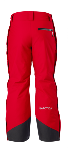 Red Side Zip Pants Back