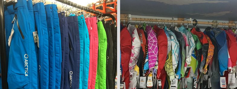 Totem Pole Ski Shop has the largest selection of Arctica race pants and ski race suits in Ludlow VT.